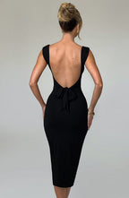 Malina Midi Dress - Black - Napalia