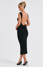 Malina Midi Dress - Black - Napalia