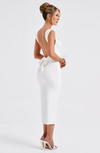 Malina Midi Dress - Ivory - Napalia