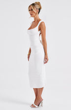 Malina Midi Dress - Ivory - Napalia
