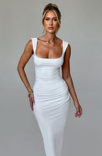 Malina Midi Dress - Ivory - Napalia
