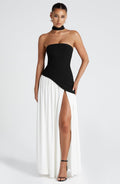 Maliyah Maxi Dress - Black/White - Napalia