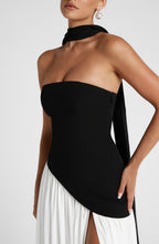 Maliyah Maxi Dress - Black/White - Napalia