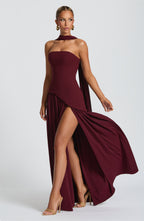 Maliyah Maxi Dress - Cherry Lacquer - Napalia