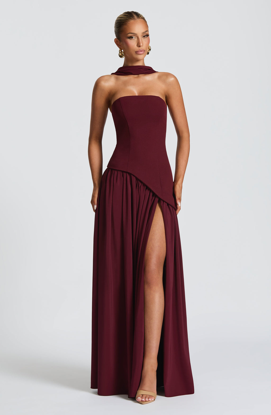 Maliyah Maxi Dress - Cherry Lacquer - Napalia