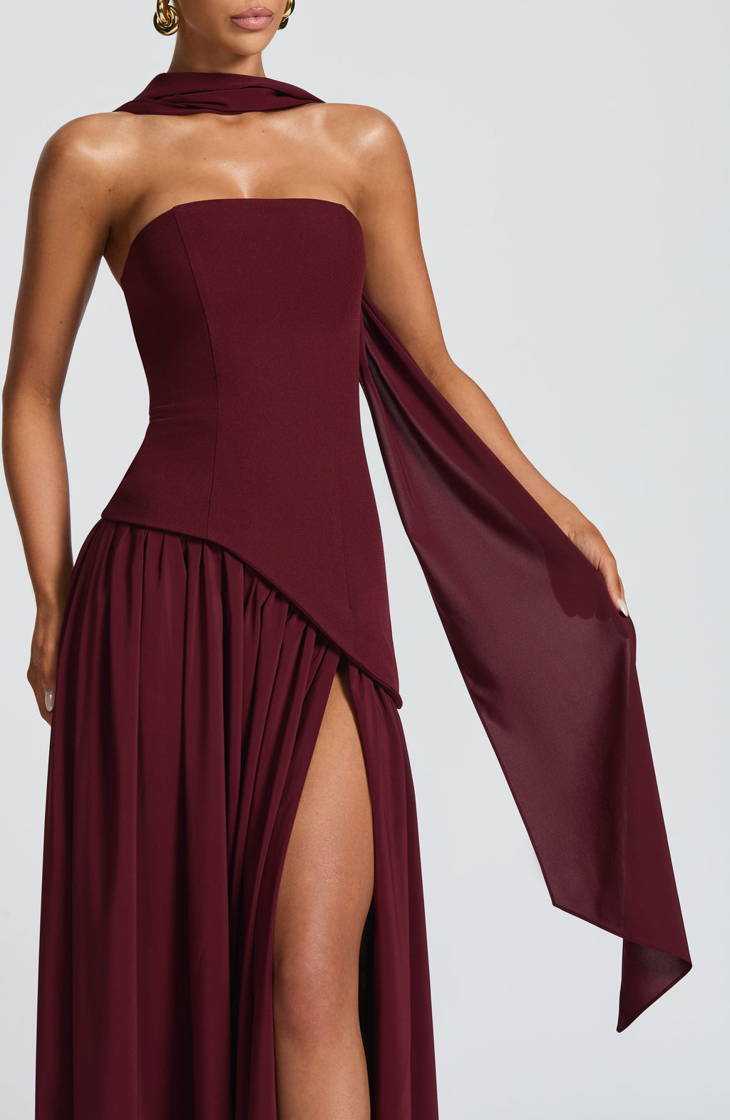 Maliyah Maxi Dress - Cherry Lacquer - Napalia