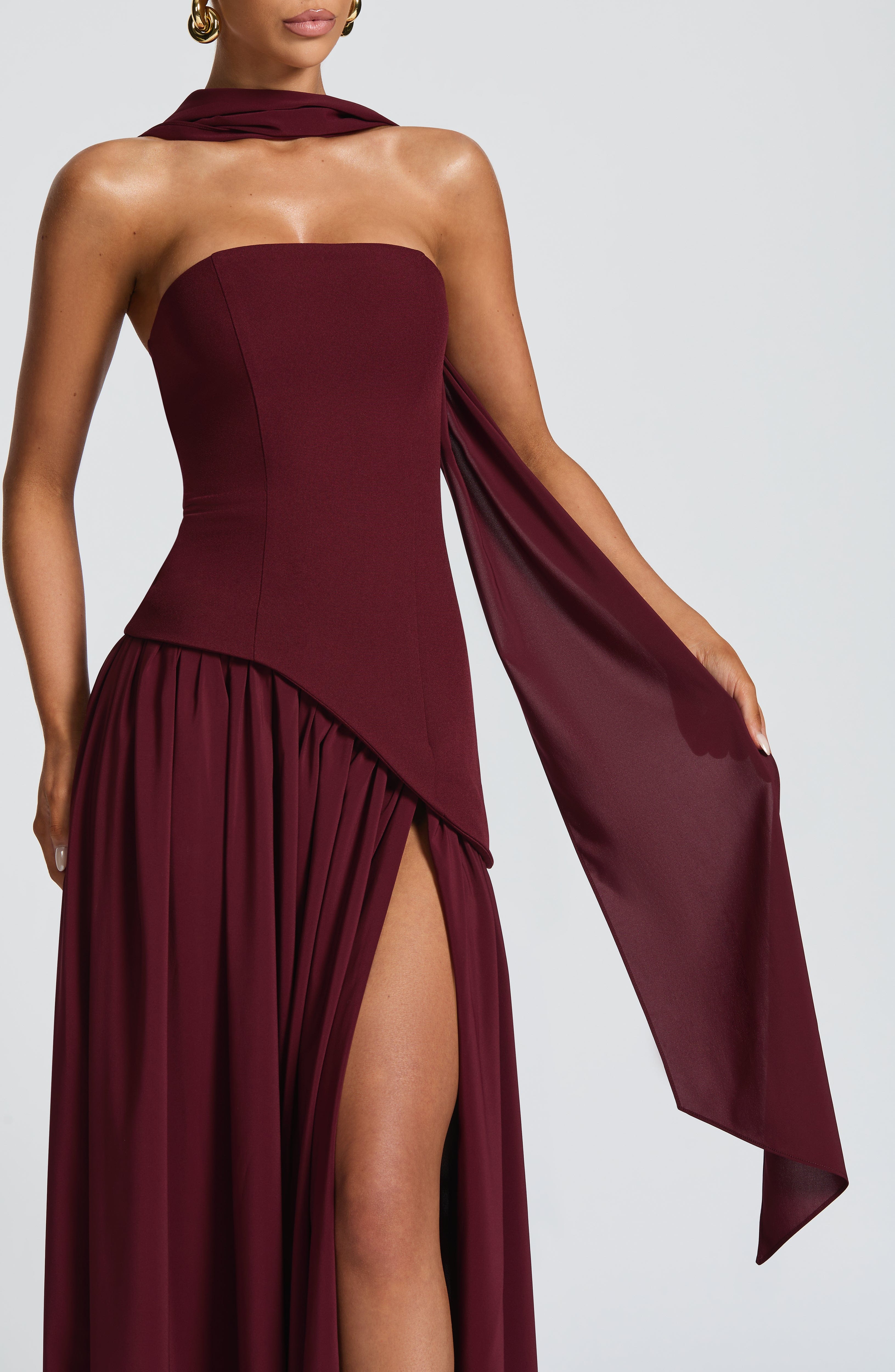 Maliyah Maxi Dress - Cherry Lacquer - Napalia