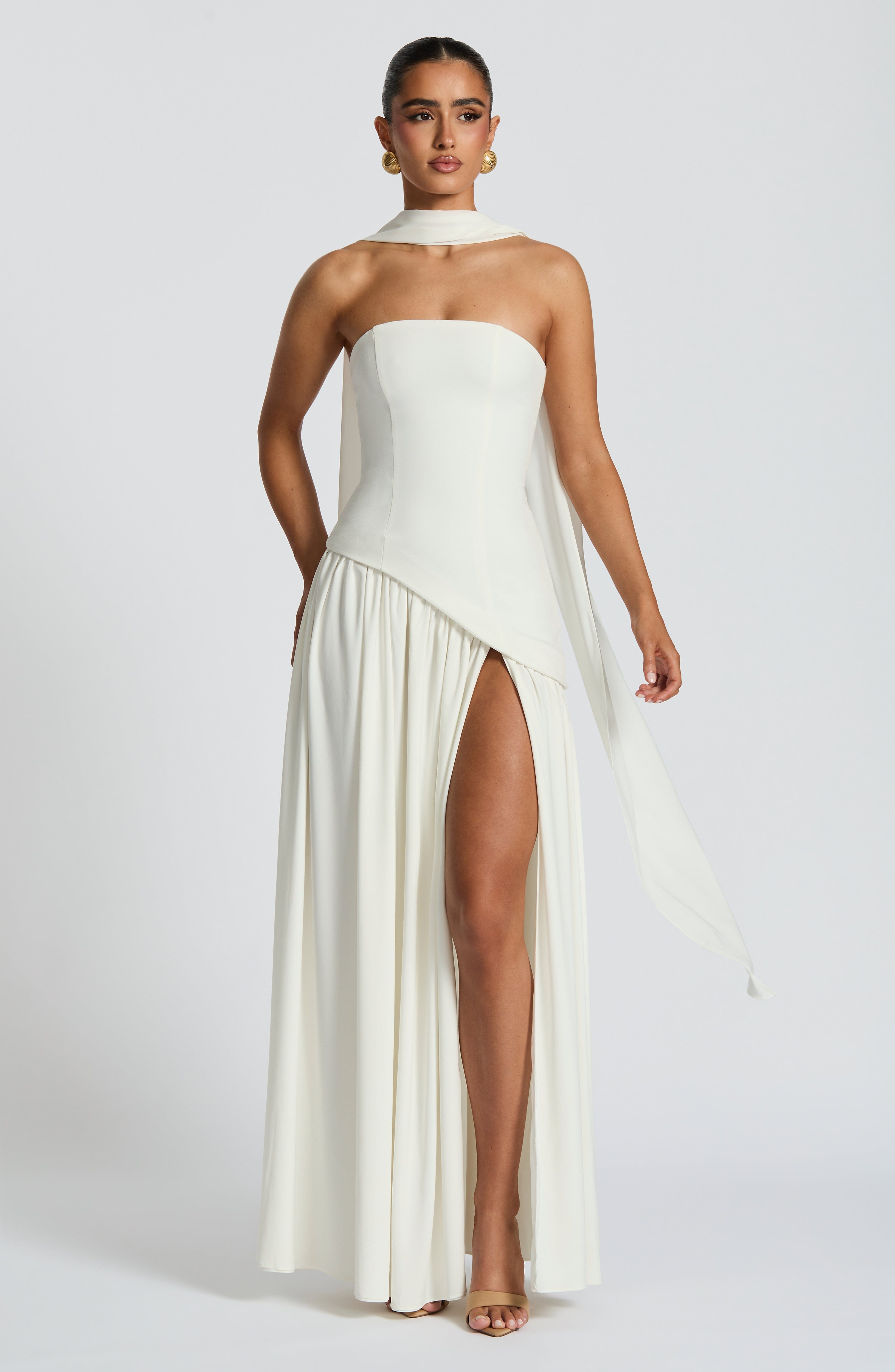 Maliyah Maxi Dress - Ivory - Napalia