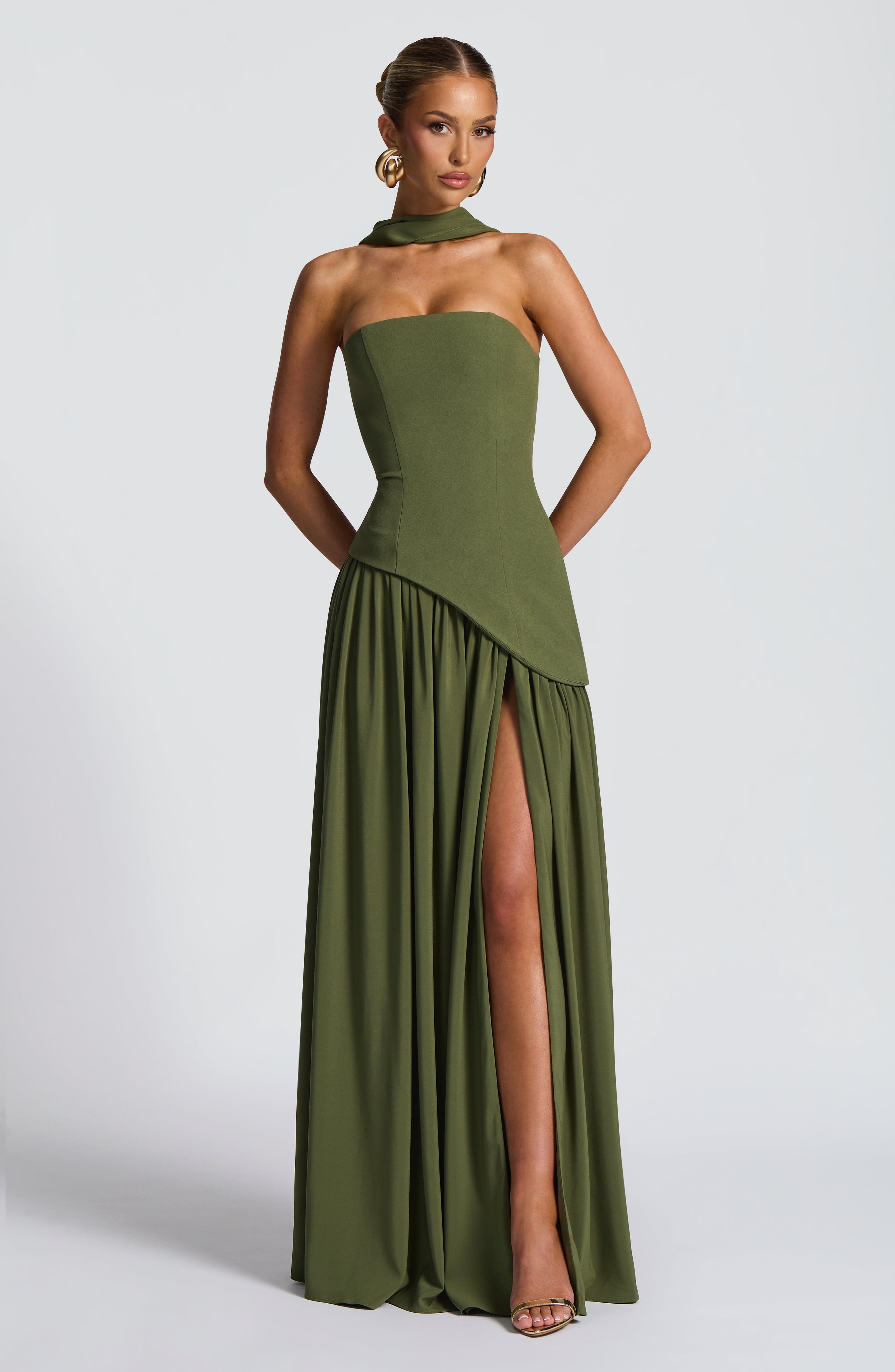 Maliyah Maxi Dress - Khaki - Napalia