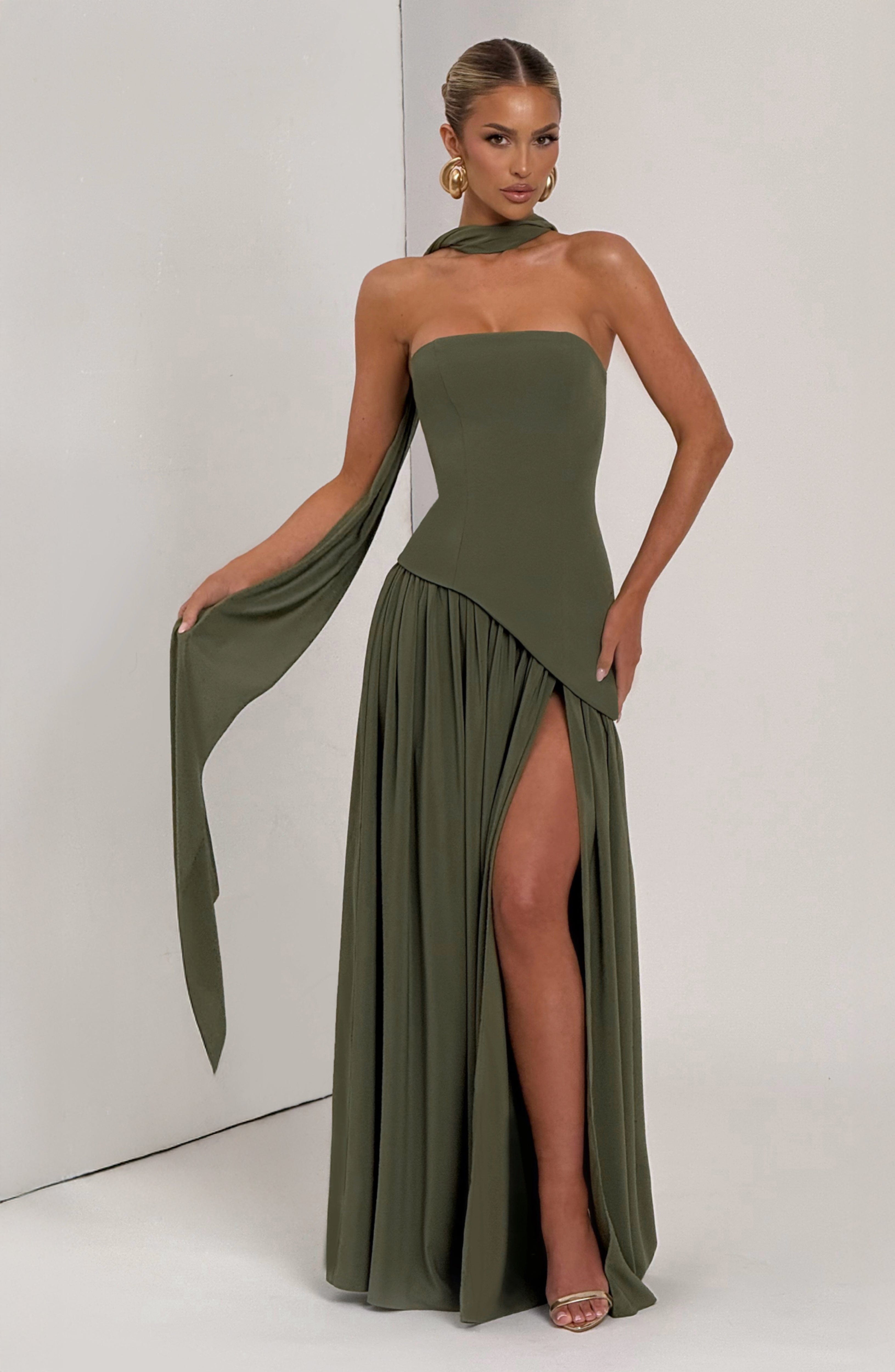 Maliyah Maxi Dress - Khaki - Napalia