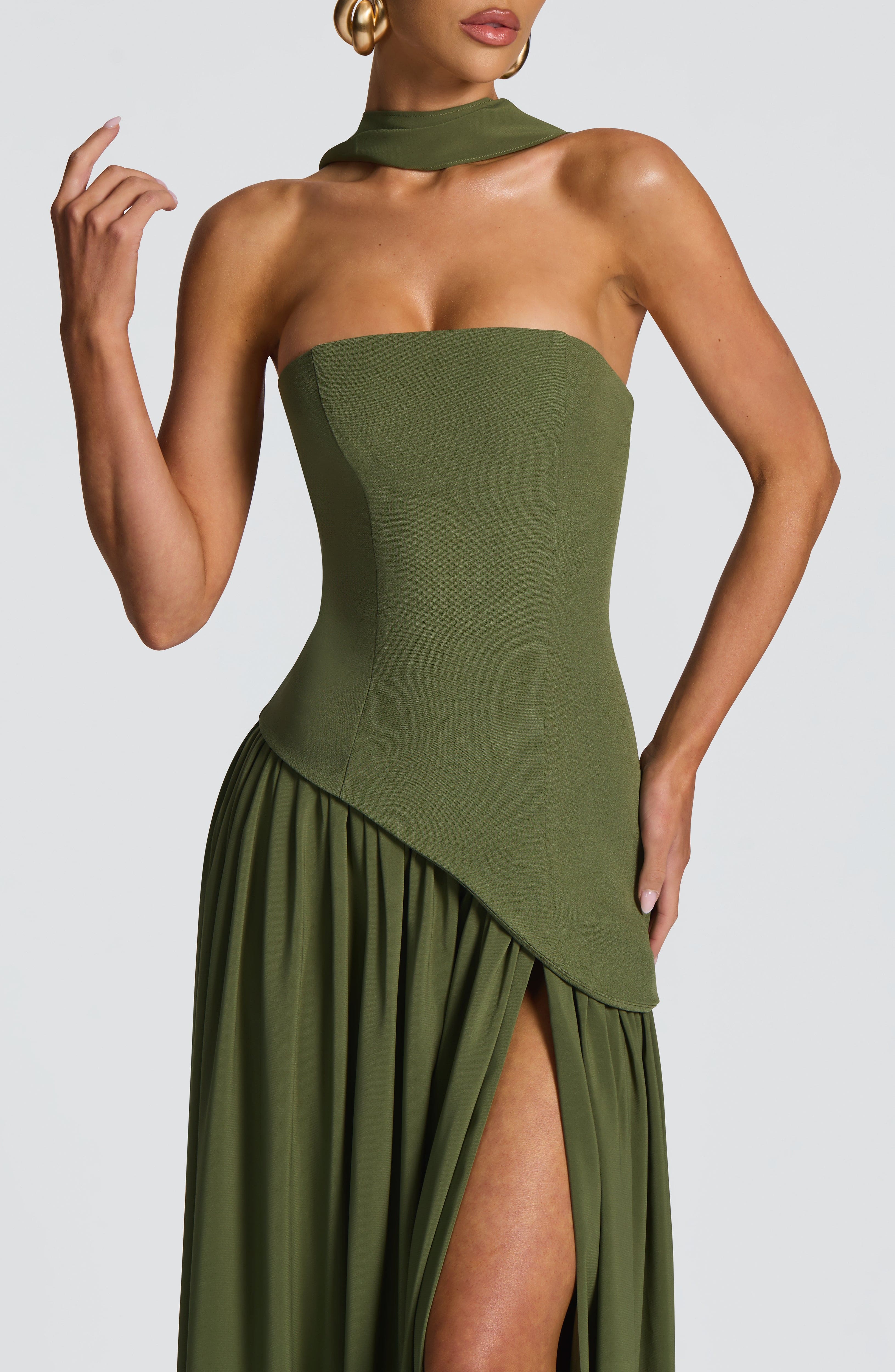Maliyah Maxi Dress - Khaki - Napalia