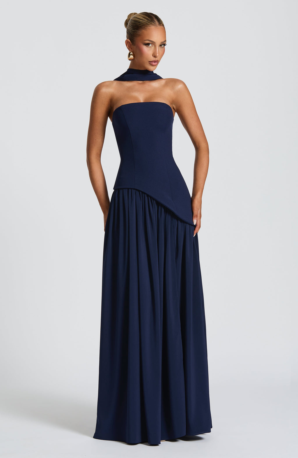 Maliyah Maxi Dress - Navy - Napalia