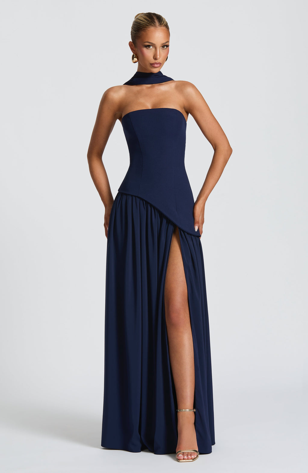 Maliyah Maxi Dress - Navy - Napalia