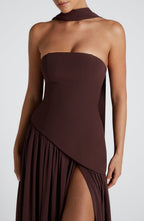 Maliyah Maxi Dress - Plum Brown - Napalia