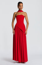 Maliyah Maxi Dress - Red - Napalia