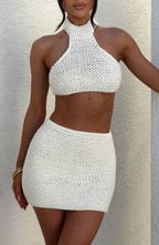 Margot Halter Top - Ivory - Napalia