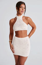 Margot Mini Skirt - Ivory - Napalia