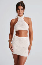 Margot Mini Skirt - Ivory - Napalia
