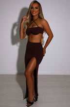 Mariana Maxi Skirt - Chocolate - Napalia