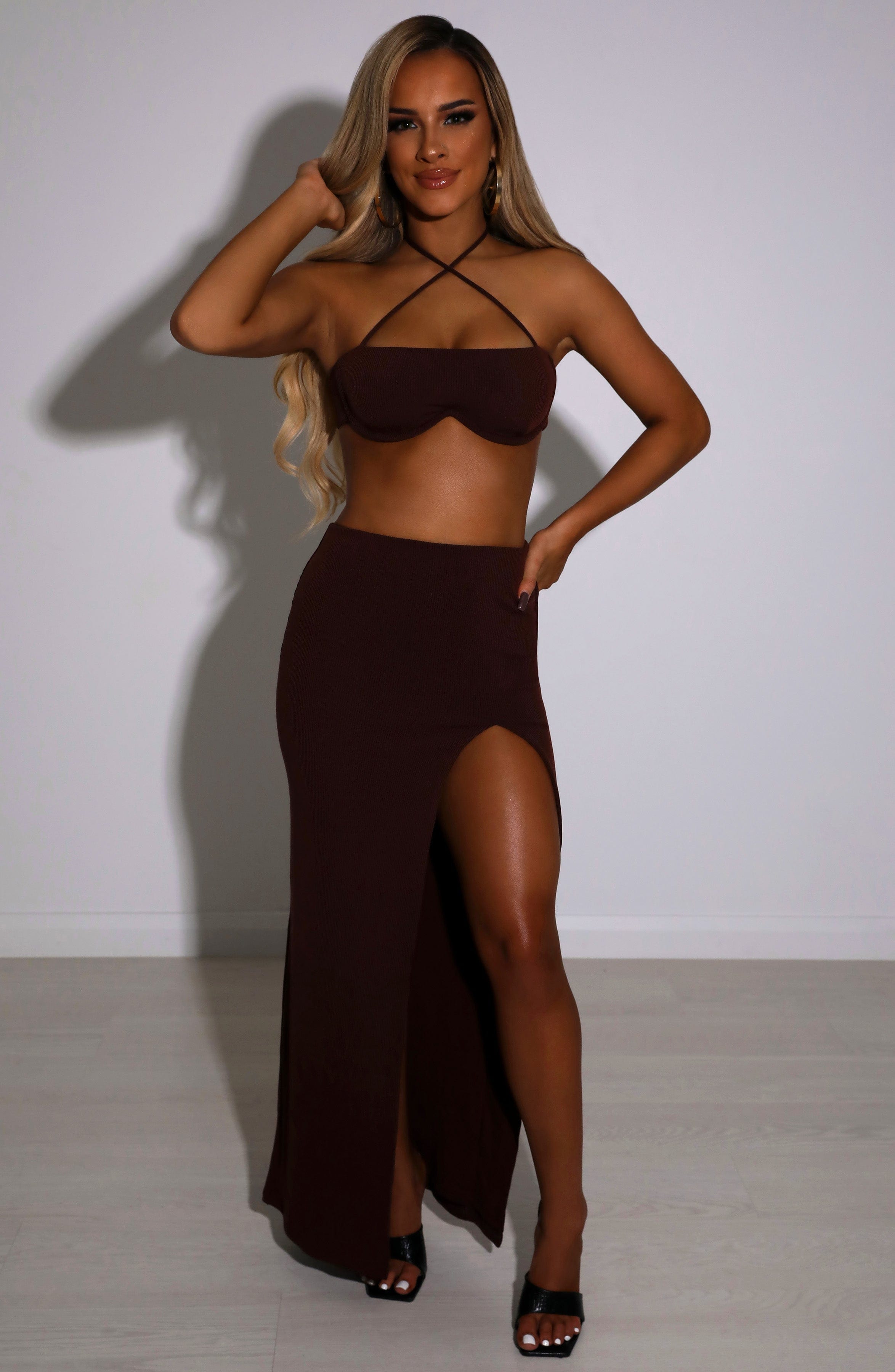 Mariana Maxi Skirt - Chocolate - Napalia