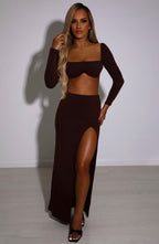 Mariana Maxi Skirt - Chocolate - Napalia