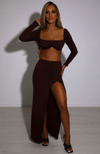 Mariana Maxi Skirt - Chocolate - Napalia