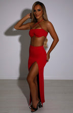 Mariana Maxi Skirt - Red - Napalia