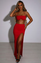 Mariana Maxi Skirt - Red - Napalia