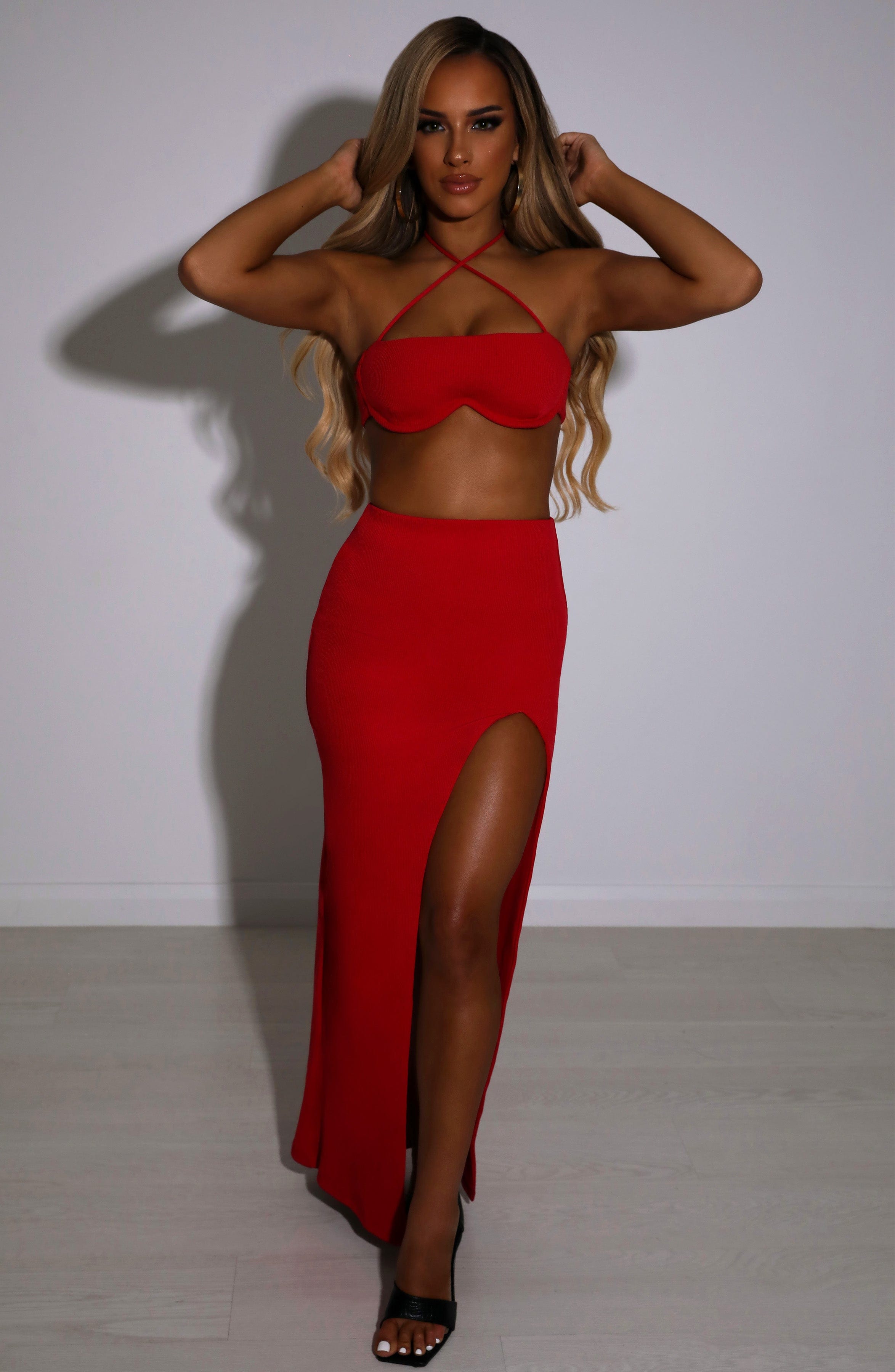 Mariana Maxi Skirt - Red - Napalia