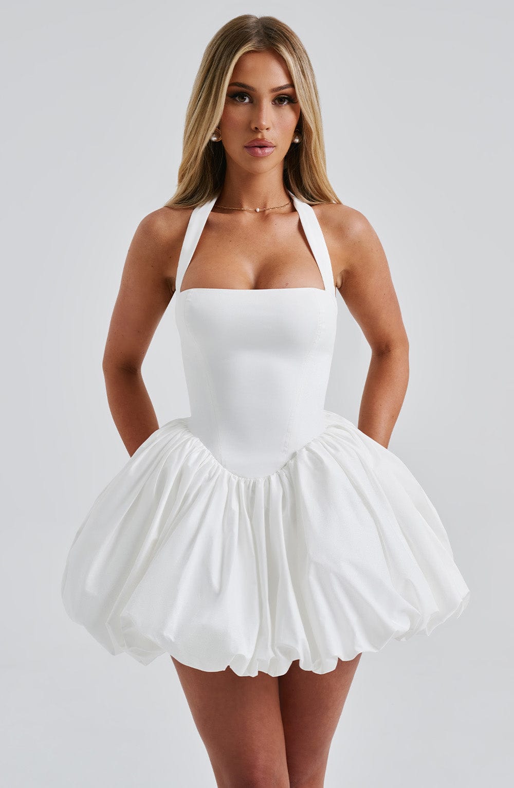 Maricia Mini Dress - Ivory - Napalia