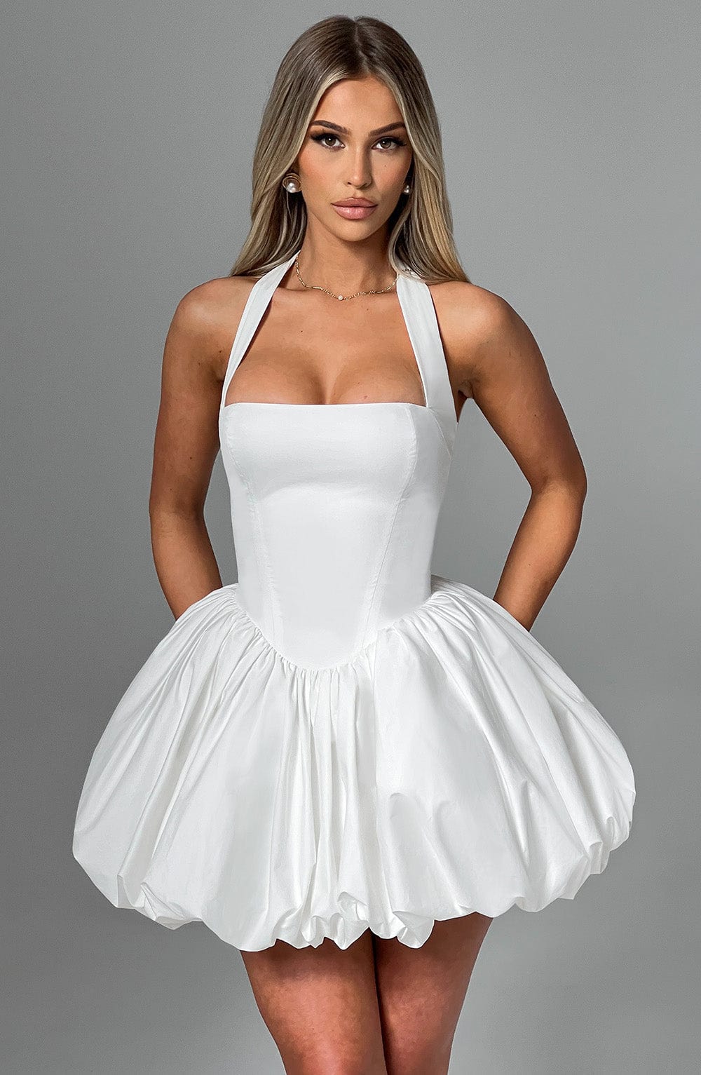 Maricia Mini Dress - Ivory - Napalia
