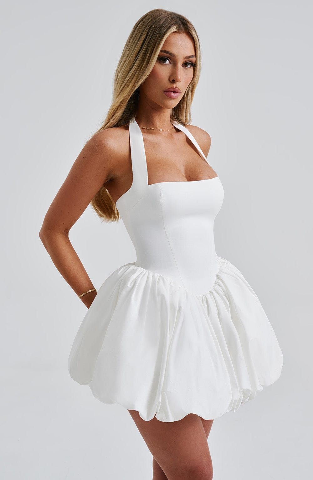 Maricia Mini Dress - Ivory - Napalia