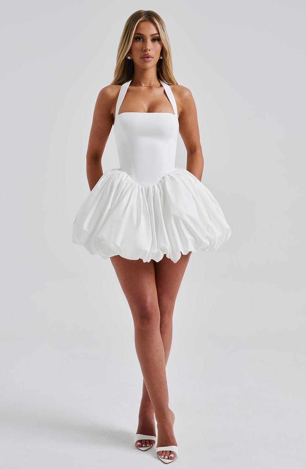 Maricia Mini Dress - Ivory - Napalia