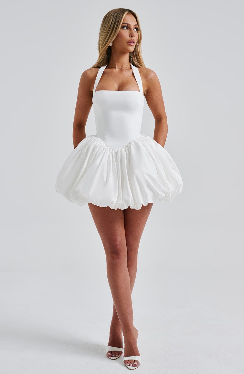 Maricia Mini Dress - Ivory - Napalia