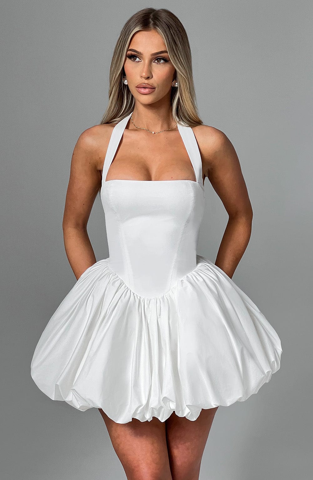 Maricia Mini Dress - Ivory - Napalia