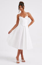 Mariella Midi Dress - Ivory - Napalia