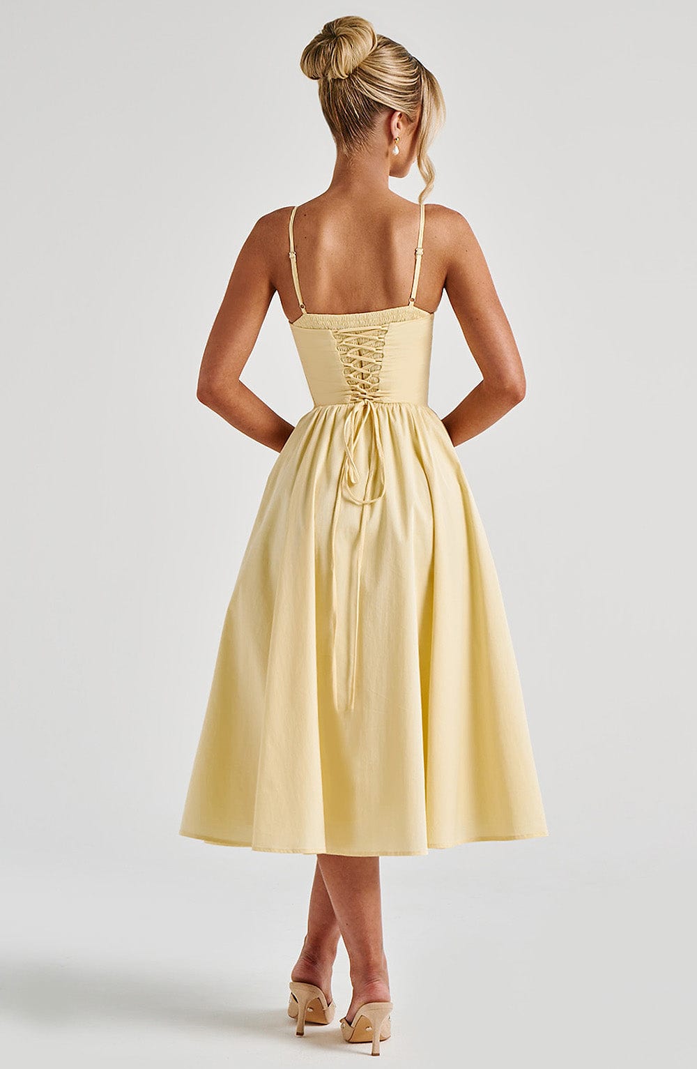 Mariella Midi Dress - Lemon - Napalia