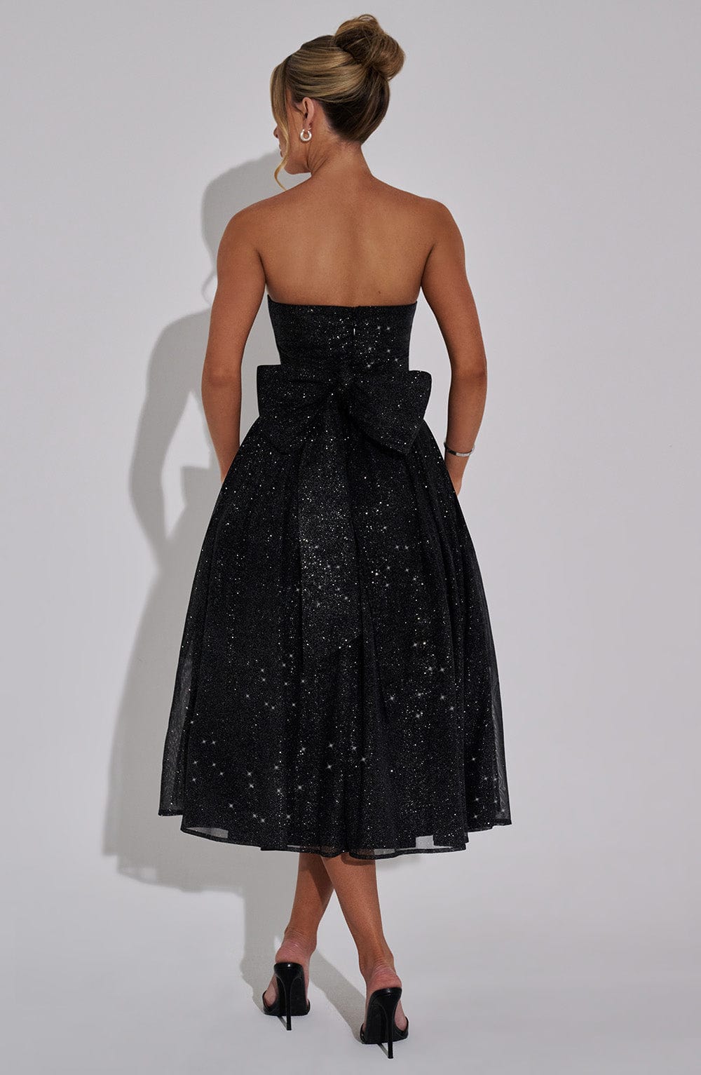 Marissa Midi Dress - Black Sparkle - Napalia