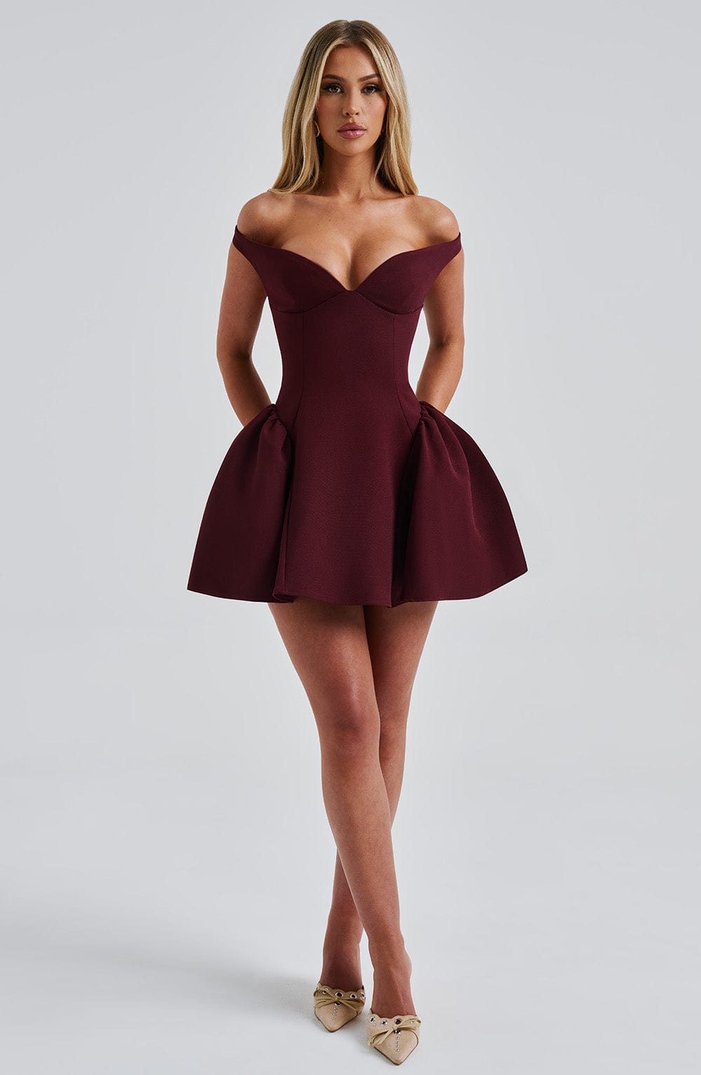 Marla Mini Dress - Cherry Lacquer - Napalia