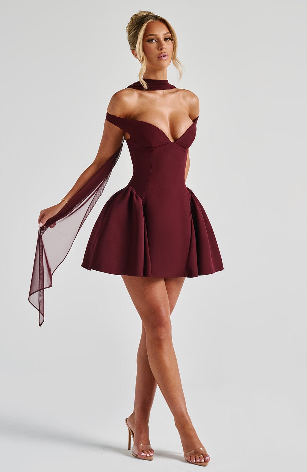 Marla Mini Dress - Cherry Lacquer - Napalia