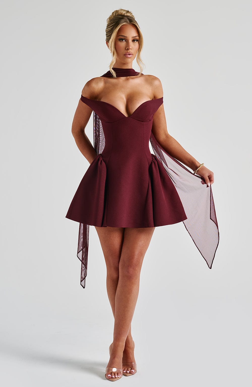 Marla Mini Dress - Cherry Lacquer - Napalia