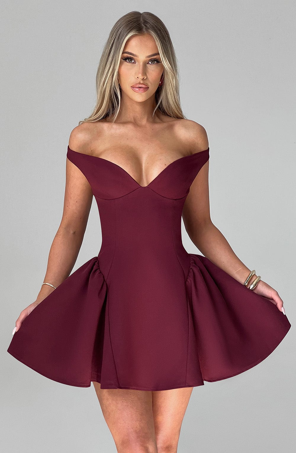 Marla Mini Dress - Cherry Lacquer - Napalia