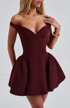 Marla Mini Dress - Cherry Lacquer - Napalia