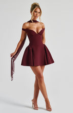 Marla Mini Dress - Cherry Lacquer - Napalia