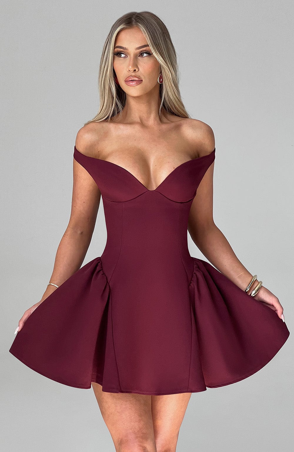 Marla Mini Dress - Cherry Lacquer - Napalia
