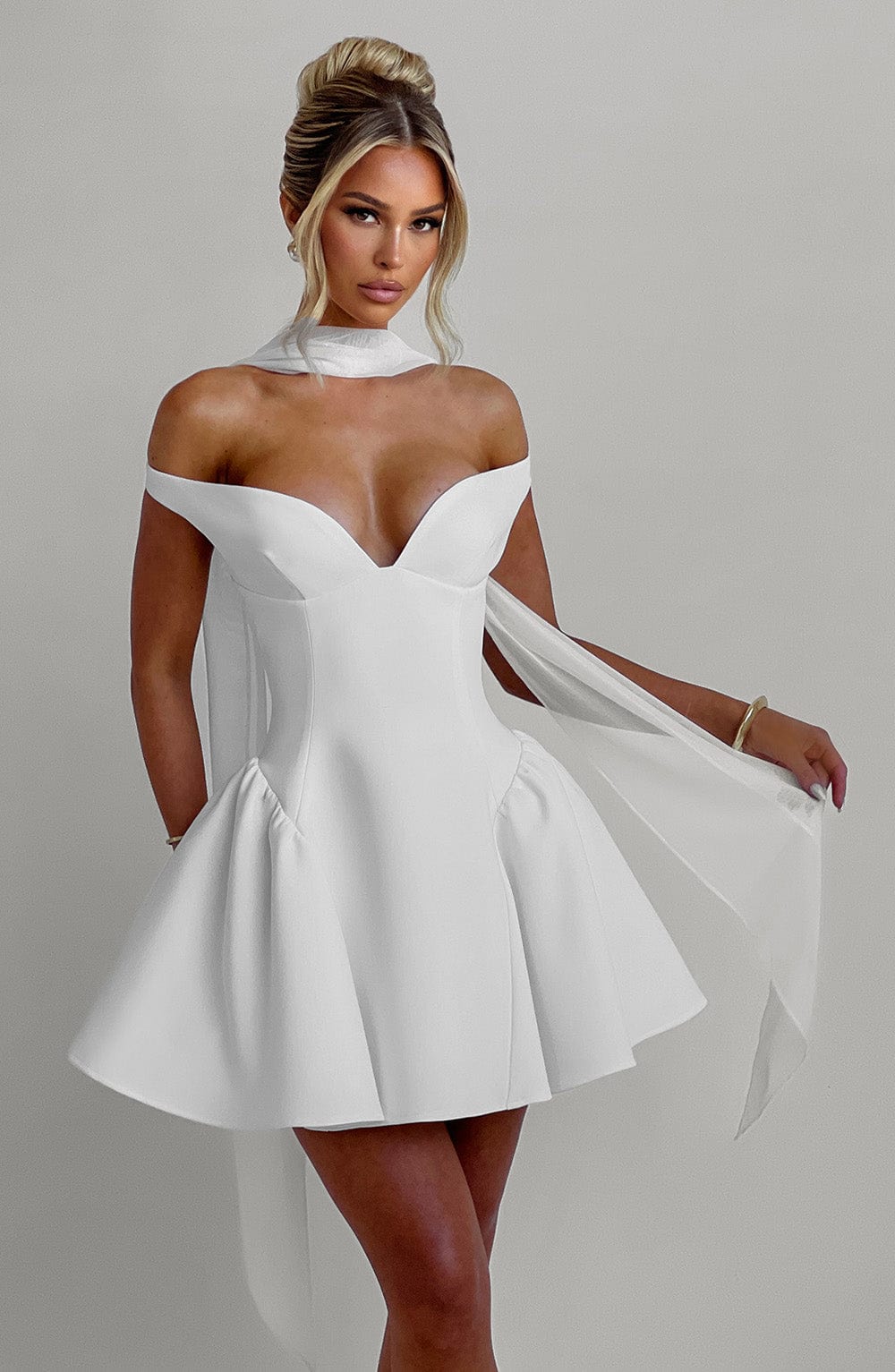 Marla Mini Dress - Ivory - Napalia