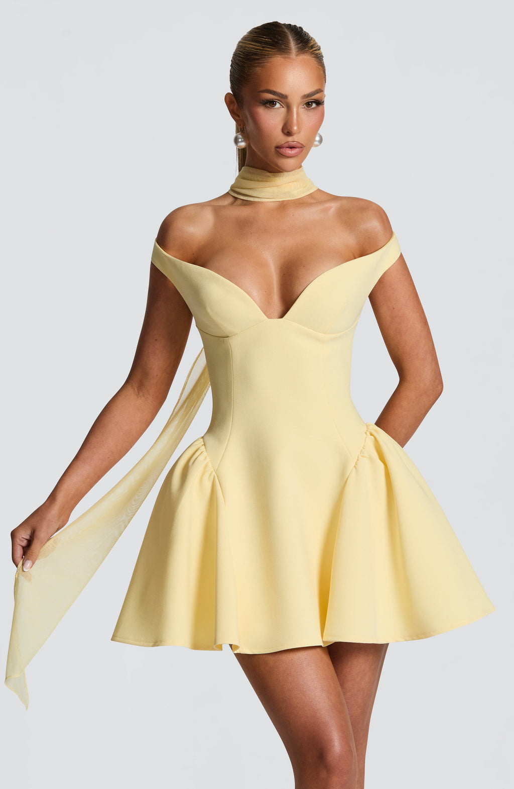 Marla Mini Dress - Lemon - Napalia