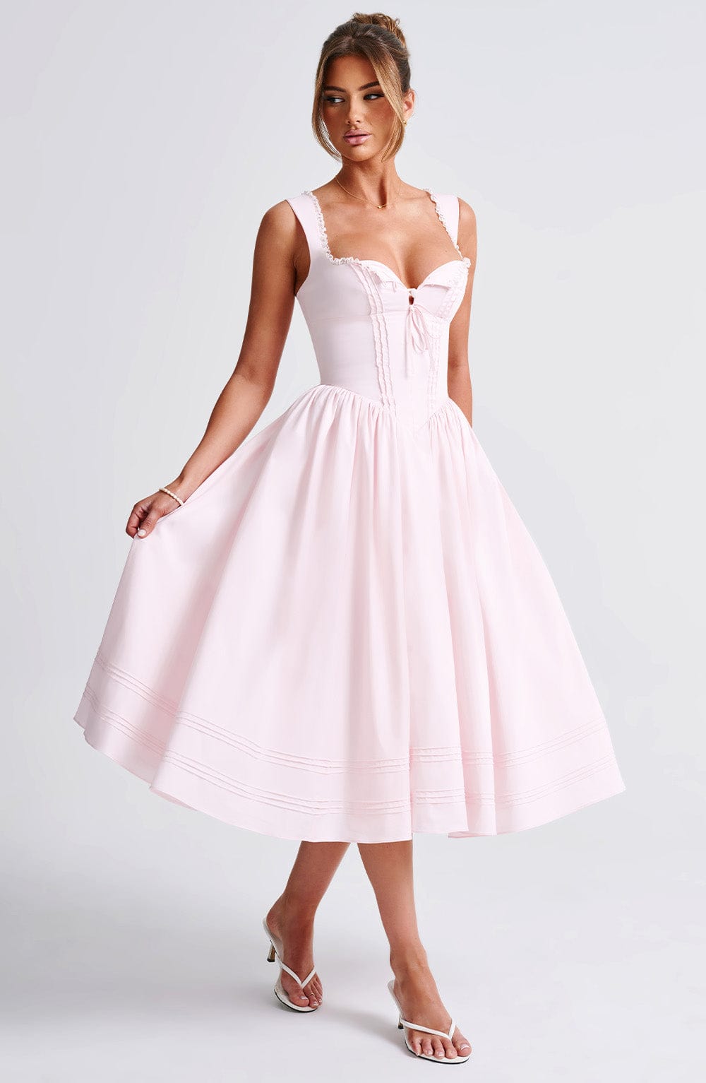 Marlena Midi Dress - Blush - Napalia