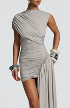 Marnie Mini Dress - Light Grey - Napalia