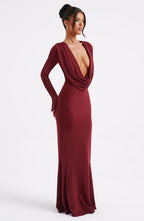 Martina Maxi Dress - Burgundy - Napalia